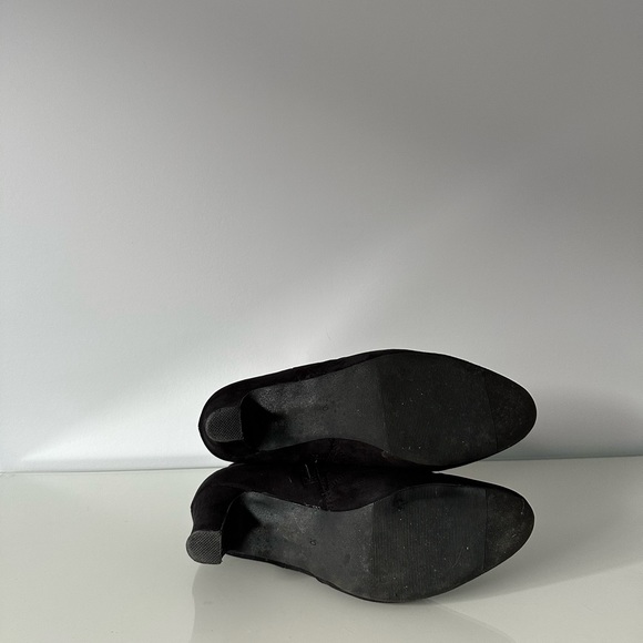 *Avon Cushion Walk Black Bootie with Leopard Print - Picture 6 of 8